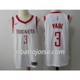 Män Houston Rockets Tröja Chris Paul 3 Nike 2017-18 Vit Swingman